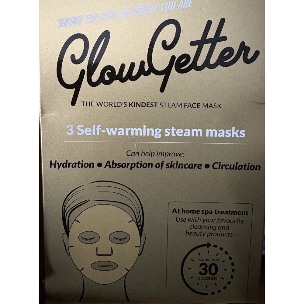 popmask GlowGetter Hydrating Steam Face Mask 3 Pack Gold Fragrance-Free